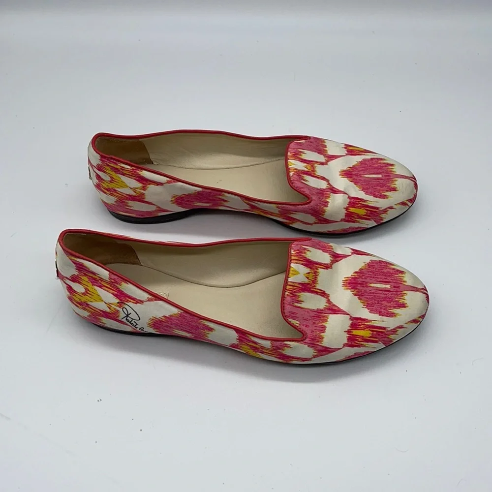 Roberto Cavalli Ballet Flats Pink Yellow signed name on side Size 36 - Picture 1 of 11